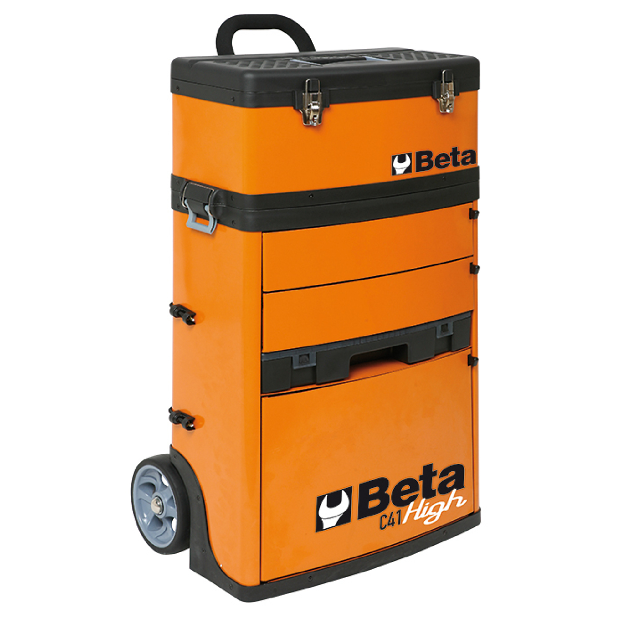 Beta, Two-Module Rolling Tool Chest, Width 19.49 in, Height 36.23 in, Color Orange, Model# C41H-O